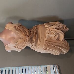 Petit Pois Nude Layered Mini Dress Bandage Tulle Med/Large